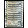 Image 1 : Bank of Canada $1, 1973 - Lot of 9 Replacements