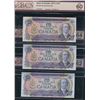 Image 1 : Bank of Canada $10, 1971 - Changeover Prefix Trio