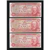 Image 1 : Bank of Canada $50, 1975 - Lot of 3