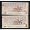 Image 1 : Bank of Canada $2, 1986 - Lot of 2