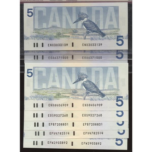 Bank of Canada $2, 1986 - Lot of 7
