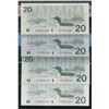 Image 1 : Bank of Canada $20, 1991 - Lot of 4 Changeovers