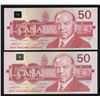Image 2 : Bank of Canada $50, 1988 - Replacement Lot of 2