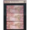 Image 1 : Bank of Canada $50, 2004 - Trio