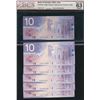 Image 1 : Bank of Canada $10, 2001 - Replacement Lot of 6