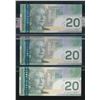 Image 3 : Bank of Canada $20, 2004 - Replacement Lot of 3