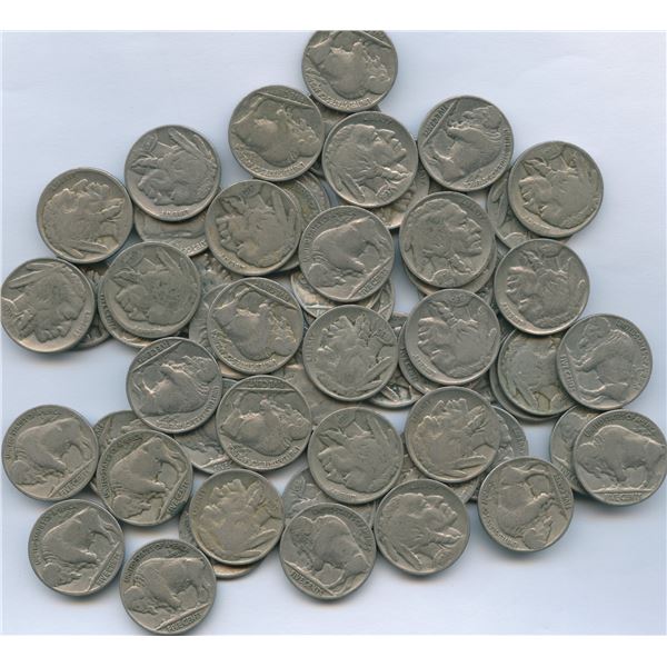 USA 1919-1937 Buffalo Nickels - Lot of 60