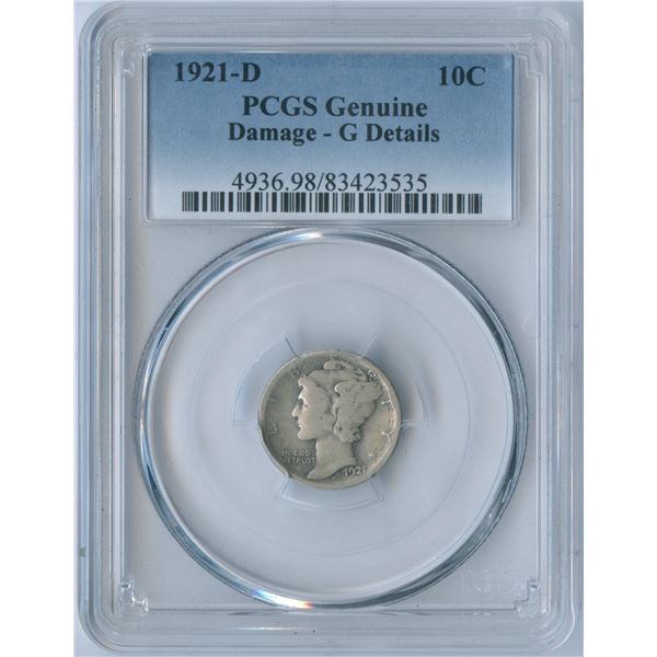 USA 1921-D Mercury Dime