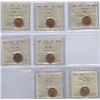 Image 1 : 1950 - 1955 One Cent - ICCS Graded Lot of 7