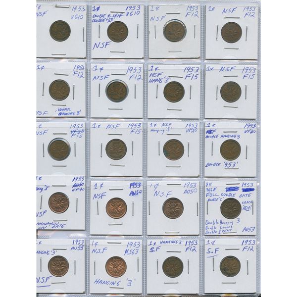 Canada One Cent Collection of 433 Coins - Part 1