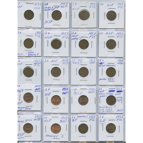 Canada One Cent Collection of 433 Coins - Part 1