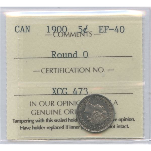 1900 Five Cents - Round 0