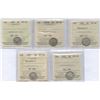 Image 1 : 1888 - 1893 Five Cents - ICCS Graded Lot of 5