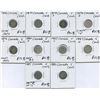 Image 1 : 1858 - 1886 Five Cents - Lot of 10