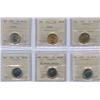 Image 1 : 1942 - 1945 Five Cents - ICCS Graded Lot of 6