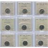 Image 1 : 1962 - 1967 Five Cents - ICCS Graded Lot of 9