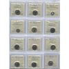 Image 1 : 1997 - 2000P Five Cents - ICCS Graded Lot of 12