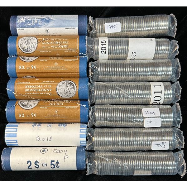 Canada original 5 cent Roll Lot