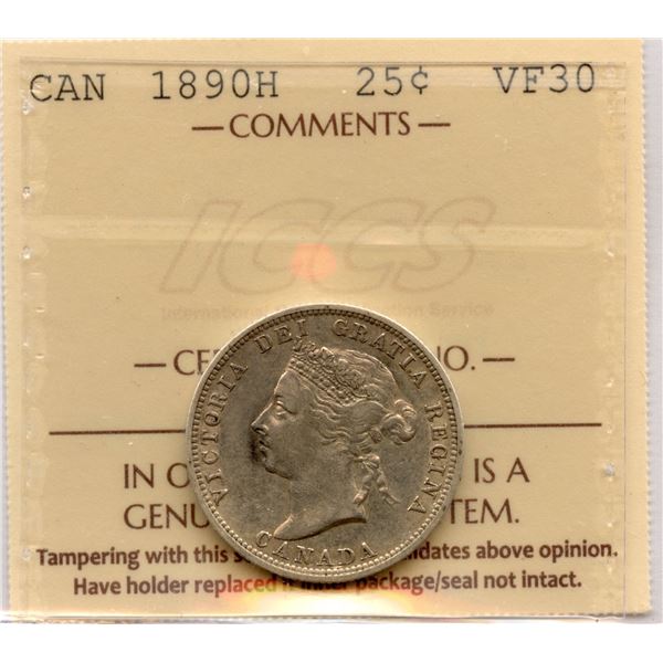 1890H Twenty-Five Cents