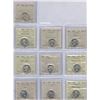 Image 1 : 1954 - 1963 Twenty-Five Cents - ICCS Graded Lot of 10