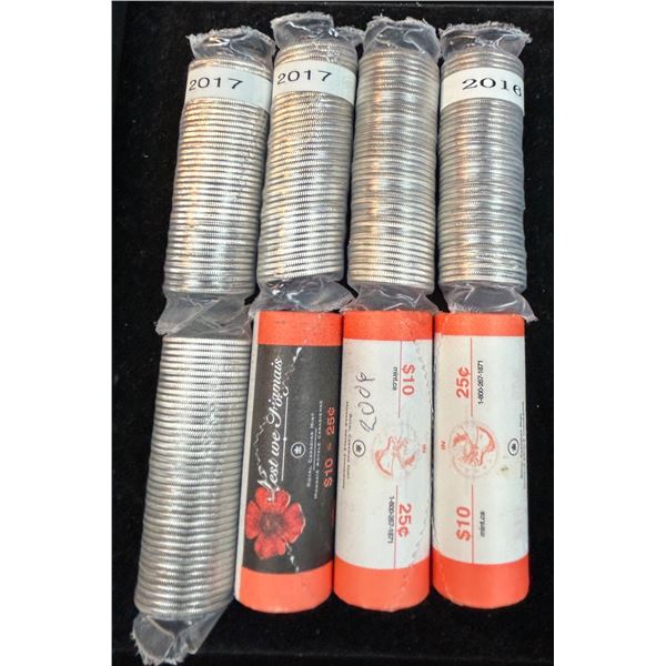 Canada original 25 cent Roll Lot