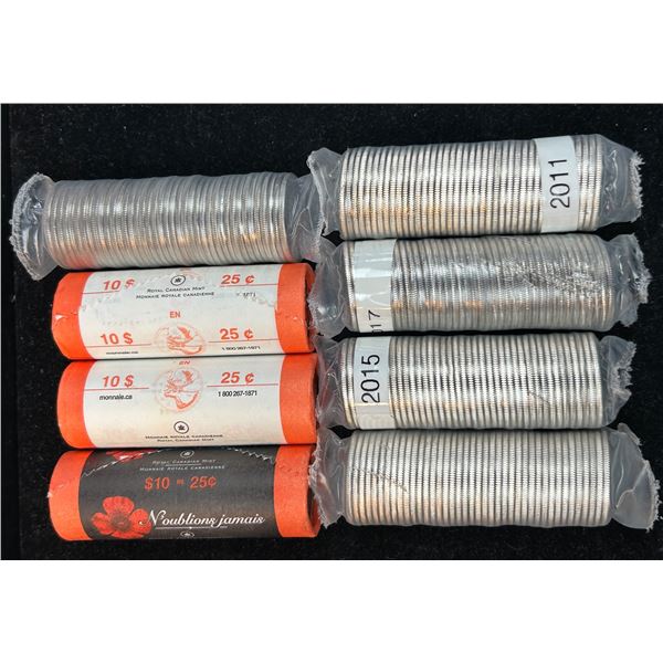 Canada original 25 cent Roll Lot