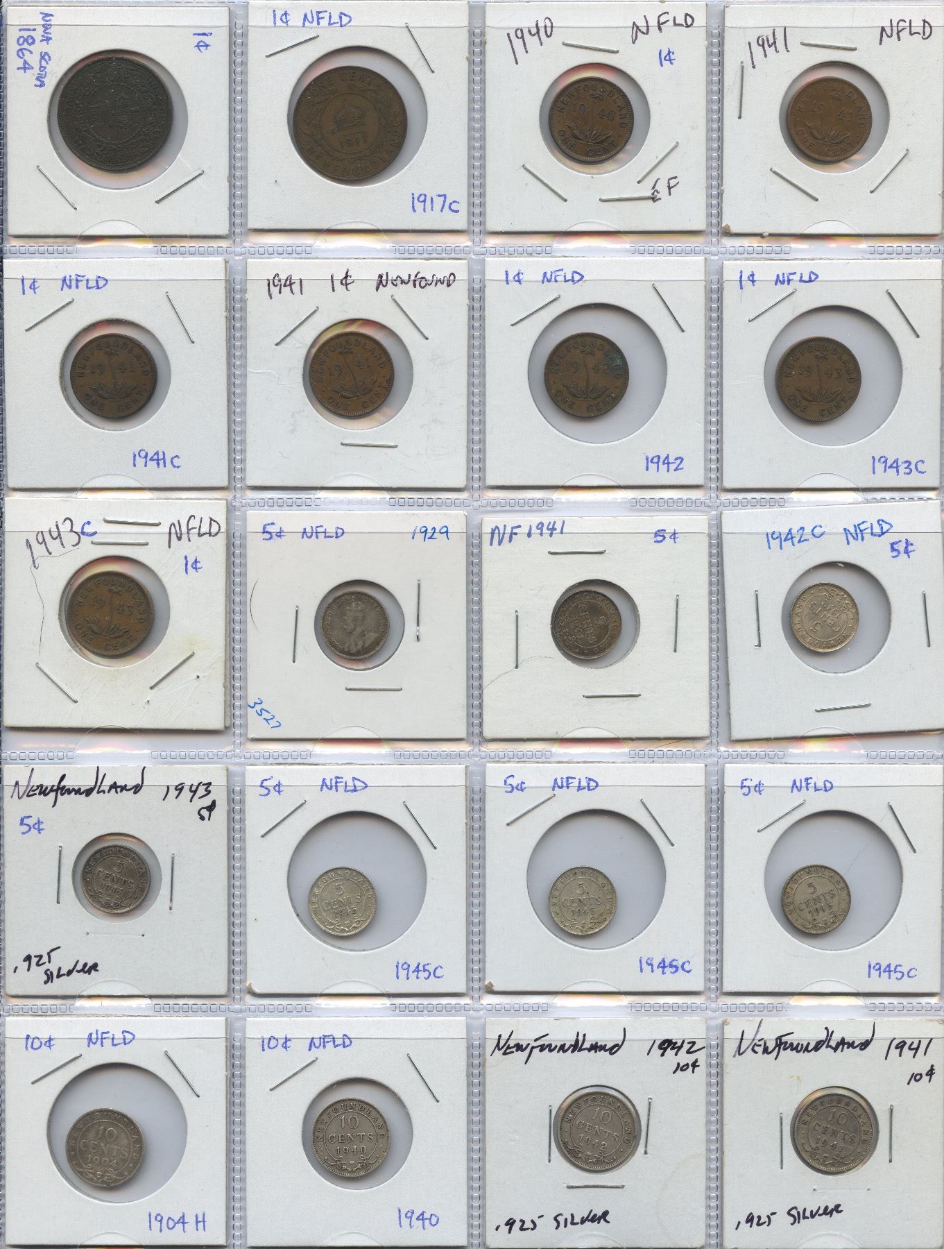 Canadian Coin Collection Sheets Canada Coin Collection of 228 Coins - Geoffrey Bell Auctions