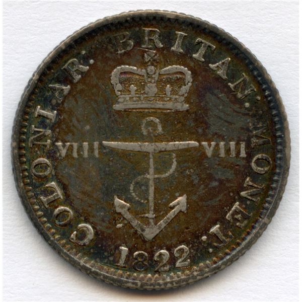 Br 859. 1822 Anchor Money 1/8 Dollar, 1822.