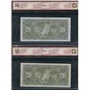 Image 2 : Bank of Canada $20, 1937 - BCS Graded Lot of 2