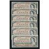 Image 1 : Bank of Canada $100, 1954 - Lot of 6