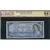 Image 1 : Bank of Canada $5, 1954 - Devil's Face