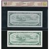 Image 2 : Bank of Canada $1, 1954 - Pair of Replacement Notes