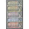 Image 1 : 1954 Bank of Canada - Lot of 5 Notes in AU Conditions