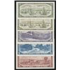 Image 2 : 1954 Bank of Canada - Lot of 5 Notes in AU Conditions