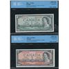 Image 3 : 1954 & 1967 Bank of Canada - Lot of 7 Banknotes