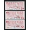 Image 1 : Bank of Canada $50, 1988 - Lot of 3