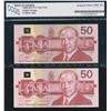 Image 2 : Bank of Canada $50, 1988 - Lot of 2