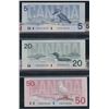 Image 1 : Bank of Canada $5, $20 & $50, Bird Series - Lot of 3