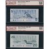 Image 2 : Bank of Canada $5, $20 & $50, Bird Series - Lot of 3