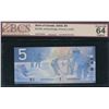 Image 1 : Bank of Canada $5, 2005 - Low Serial Number