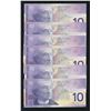 Image 2 : Bank of Canada $10, 2001 - Lot of 6