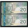 Image 2 : Bank of Canada $20, 2004-2005 EYN Changeover Lot