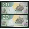 Image 1 : Bank of Canada $20, 2005 EYT Replacement Lot