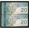 Image 2 : Bank of Canada $20, 2006 EZG Replacement Lot