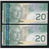 Image 2 : Bank of Canada $20, 2006 EZR Replacement Lot