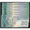 Image 2 : Bank of Canada $20, 2004 - Lot of 6