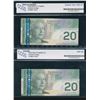 Image 3 : Bank of Canada $20, 2004 - Lot of 5