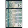 Image 2 : Bank of Canada $20, 2004 - Lot of 5