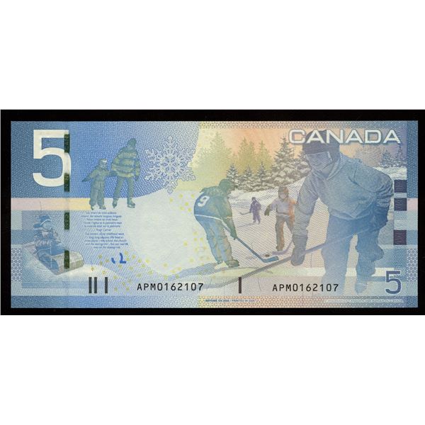 Bank of Canada $5, 2006 APM - Short-Run