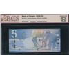 Image 1 : Bank of Canada $5, 2006 - Low Serial Number